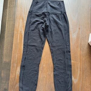 Lululemon Align Black Leggings with Mesh Panel